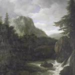 Vdesk mal XIX. st. Horsk krajina s vodopdem