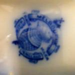 Porcelnov miska s modrm tiskem pod glazurou