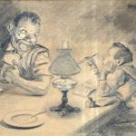 Vlach - Otec se synem u stolu