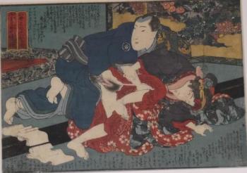 Kunisada Utagawa. Shunga. Erotick hrtky I.,1850 