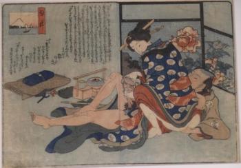 Kuniyoshi Utagawa. Shunga. Erotick hrtky II.