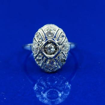 Blozlat prsten s brilianty ve stylu art deco