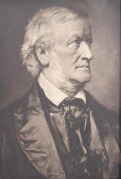 Rmeek s portrtem hudebnho skladatele Wagnera