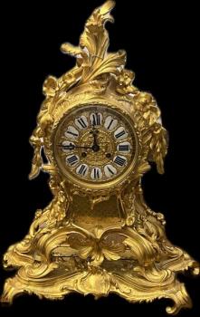Bronzov zlacen hodiny