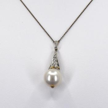 Zlat kolier s perlou