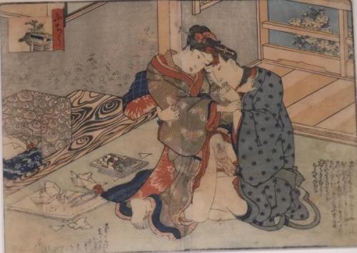 Kuniyoshi Utagawa. Shunga. Erotick hrtky I.