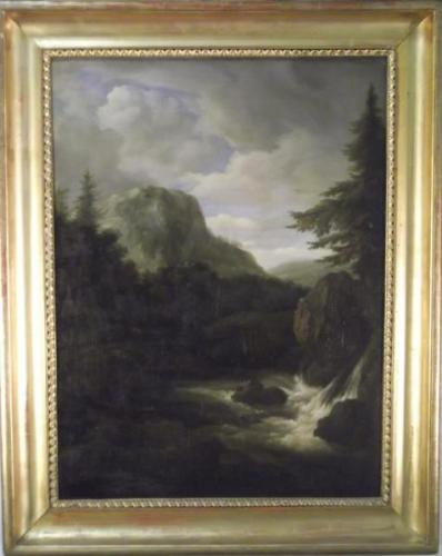 Vdesk mal XIX. st. Horsk krajina s vodopdem