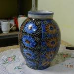 Malovaná keramická váza s dekorem květin Luby Malovaná keramická váza s dekorem květin Luby