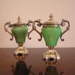 Dóza stříbro- sklo Dóza stříbro- sklo