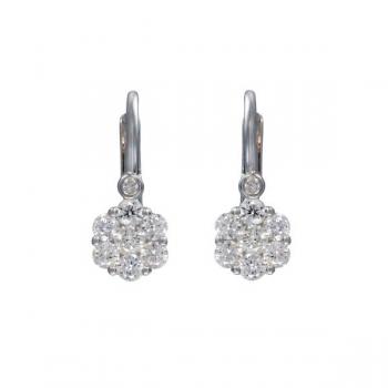 Zlaté náušnice s přírodními diamanty 0,63 ct Zlaté náušnice s přírodními diamanty 0,63 ct