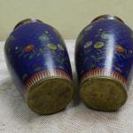 Mosazné párové vázy, cloisonné, smalt Mosazné párové vázy, cloisonné, smalt