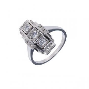 Zlatý prsten s diamanty 0,31 ct Art Deco Zlatý prsten s diamanty 0,31 ct Art Deco