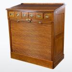 Roletový registr, 1920s, dub, mosaz Roletový registr, 1920s, dub, mosaz