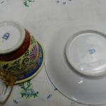 Porcelánový empírový hrnek s podšálkem - Vídeň Porcelánový empírový hrnek s podšálkem - Vídeň