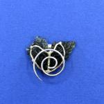 Stříbrná brož s vltavínem, 1980, Čechy Stříbrná brož s vltavínem, 1980, Čechy