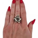 STŘÍBRNÝ STAROŽITNÝ PRSTEN - RŮŽE STŘÍBRNÝ STAROŽITNÝ PRSTEN - RŮŽE