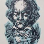 Ladislav Rusek - PF 1977 Beethoven, Exlibris Ladislav Rusek - PF 1977 Beethoven, Exlibris