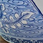 Čínský ručně malovaný porcelánový květináč  Čínský ručně malovaný porcelánový květináč