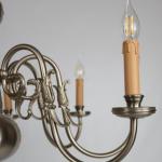 Mosazný holandský lustr s rybami. Zrenovovaný Mosazný holandský lustr s rybami. Zrenovovaný