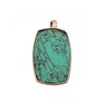 Stříbrný přívěsek s markazity na tyrkysovém kameni Stříbrný přívěsek s markazity na tyrkysovém kameni