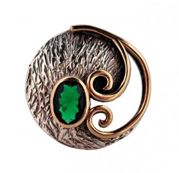 STŘÍBRNÝ EXTRAVAGANTNÍ PRSTEN SE ZELENÝM KAMENEM STŘÍBRNÝ EXTRAVAGANTNÍ PRSTEN SE ZELENÝM KAMENEM