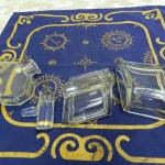 Ručně broušená souprava flakon a dóza Ručně broušená souprava flakon a dóza