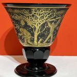 Moser, Rudolf Wels, váza Masky Moser, Rudolf Wels, váza Masky