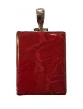 Přívěs stříbrný z červeného korálu  se žíháním Přívěs stříbrný z červeného korálu  se žíháním