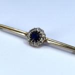 Zlatá brož se safírem a brilianty, 1920 Zlatá brož se safírem a brilianty, 1920