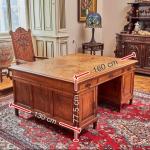 Starožitný psací stůl z dubu velký Starožitný psací stůl z dubu velký