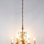 Starožitný mosazný lustr 10 žárovek. Zrestaurovaný Starožitný mosazný lustr 10 žárovek. Zrestaurovaný