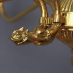 Desetiramenný mosazný lustr v empírovém stylu, Fra Desetiramenný mosazný lustr v empírovém stylu, Fra