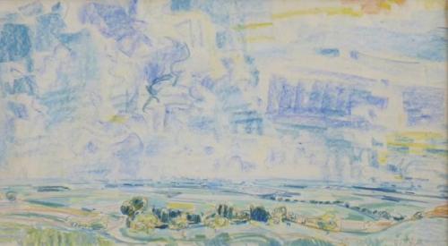Bohumír Dvorský - Vysoké nebe, Pohled do krajiny Bohumír Dvorský - Vysoké nebe, Pohled do krajiny