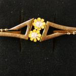 Zlatá brož s diamanty Zlatá brož s diamanty