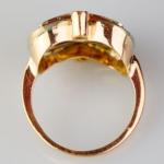 Zlatý prsten s rubíny a diamanty Zlatý prsten s rubíny a diamanty