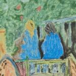 Barevná kresba – venkovská ulice Barevná kresba – venkovská ulice