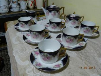 Krásný secesní servis Carl Knoll Rybáře Karlsbad Krásný secesní servis Carl Knoll Rybáře Karlsbad