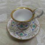 Zlacený hrnek s podšálkem - K.C. PRAG Zlacený hrnek s podšálkem - K.C. PRAG