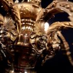 Starožitný francouzský bronzový lustr Mazarin Starožitný francouzský bronzový lustr Mazarin