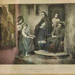 Rozdělování almužen - litografie v krásném rámu 92 Rozdělování almužen - litografie v krásném rámu 92