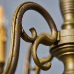 Starožitný bronzový lustr, Vlámsko, 1850 Starožitný bronzový lustr, Vlámsko, 1850