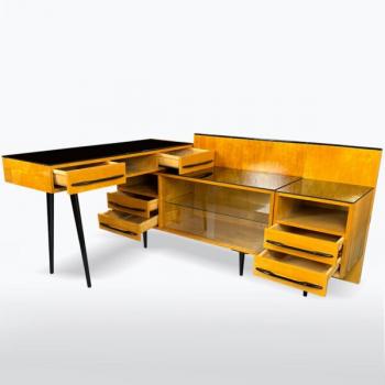 Retro psací rohový stůl Retro psací rohový stůl