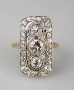 Art deco prsten s diamanty Art deco prsten s diamanty