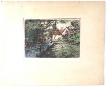 Bohuslav Knobloch - Potok u stavení Bohuslav Knobloch - Potok u stavení