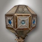 Neobarokní stolní lampa, zinek, cín, 1870 Neobarokní stolní lampa, zinek, cín, 1870