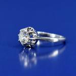 Au 750/1000/ 3,00 g, briliant 0,84 ct (F-G/Si), Francie 1970 Au 750/1000/ 3,00 g, briliant 0,84 ct (F-G/Si), Francie 1970