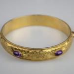 Zlatý náramek s ametysty Zlatý náramek s ametysty