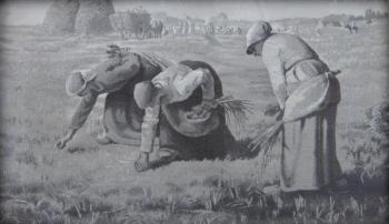 Gobelín - Sběračky klásků (Francie)  Gobelín - Sběračky klásků (Francie)