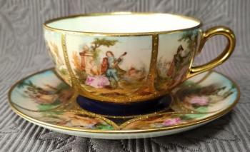 Šálek s podšálkem, zn. Friedrich Simon - FSK  Šálek s podšálkem, zn. Friedrich Simon - FSK