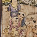 Čínský porcelánový panel s malbou dětí Čínský porcelánový panel s malbou dětí